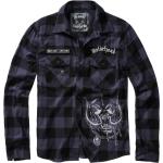 Pánské Flanelové košile Brandit v šedé barvě z flanelu ve velikosti 4 XL s motivem Motörhead ve slevě plus size 