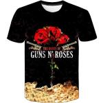 Topy ve streetwear stylu ve velikosti 10 XL s krátkým rukávem s motivem Guns-n-Roses plus size 