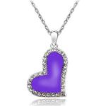 Dámské Náhrdelníky ve fialové barvě v elegantním stylu k Valentýnu 
