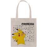 Nákupní tašky v béžové barvě z bavlny s motivem Pokémon Pikachu 