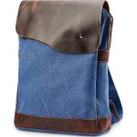 Pánské Retro batohy Delton Bags v modré barvě v retro stylu 