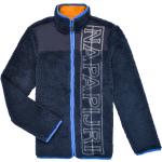 Dětské fleecové bundy NAPAPIJRI Yupik v modré barvě z fleecu ve velikosti 12 ve slevě 