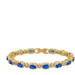 Dámské Náramky s krystaly Golden Style v modré barvě z krystalu 