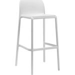 Barové židle Nardi v bílé barvě v moderním stylu z plastu stohovatelné 