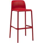 Barové židle Nardi v červené barvě v moderním stylu z plastu stohovatelné 