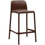 Nardi Hnědá plastová barová židle Faro Mini 65 cm