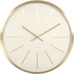 Nástěnné hodiny Karlsson v bílé barvě v elegantním stylu z kovu ve slevě 