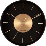 Nástěnné hodiny Karlsson v černé barvě v elegantním stylu ze železa 