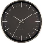 Nástěnné hodiny Karlsson v černé barvě v elegantním stylu ze železa 