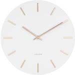 Nástěnné hodiny Karlsson v bílé barvě v elegantním stylu z nerezové oceli 