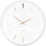 Nástěnné hodiny Karlsson v bílé barvě v elegantním stylu ze skla 