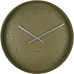 Nástěnné hodiny Karlsson v zelené barvě v elegantním stylu z ocele 