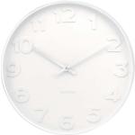 Nástěnné hodiny Karlsson v bílé barvě v elegantním stylu z ocele 