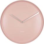 Nástěnné hodiny Karlsson v růžové barvě v elegantním stylu z porcelánu ve slevě 