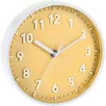 Nástěnné hodiny v žluté barvě z plastu 