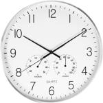 Nástěnné hodiny v bílé barvě z kovu 