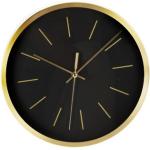 Nástěnné hodiny v černé barvě z kovu 
