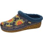Nazouvací obuv s květinovým vzorem Laura Vita Modrá/Žlutá