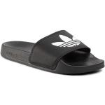 Dámské Kožené pantofle adidas Adilette v černé barvě z koženky ve velikosti 37 veganské ve slevě 