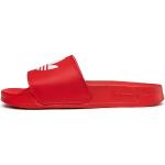 Dámské Kožené pantofle adidas Adilette v červené barvě z koženky ve velikosti 43 veganské ve slevě 