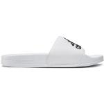 Pánské Kožené pantofle adidas Adilette v bílé barvě z koženky ve velikosti 43 veganské na léto 