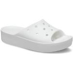 Dámské Pantofle na platformě Crocs v bílé barvě ve slevě na léto 