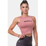 Dámská  Fitness trička Nebbia v pudrové barvě ve velikosti S ve slevě 