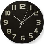 Nástěnné hodiny v černé barvě v moderním stylu ze skla 