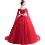 Dámské Party šaty v červené barvě z tylu ve velikosti 3 XL Nevěsta plus size 