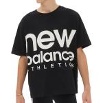 Pánská  Trička s krátkým rukávem New Balance Athletics v černé barvě z bavlny ve velikosti L s krátkým rukávem ve slevě 