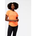  Trička na běhání New Balance Q Speed v oranžové barvě ve velikosti L s krátkým rukávem ve slevě 