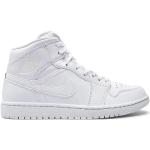 Pánské Basketbalové boty Nike Air Jordan 1 Mid v bílé barvě z kůže ve velikosti 47 