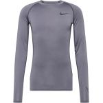 Pánská  Trička s kulatým výstřihem Nike v šedé barvě ve velikosti XXL s dlouhým rukávem s kulatým výstřihem plus size 