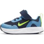 Dětské Tenisky na suchý zip Nike Wearallday v modré barvě z gumy ve velikosti 21 na suchý zip ve slevě 