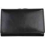 Kožené peněženky v černé barvě v elegantním stylu z kůže 
