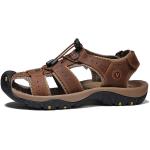 Nová kolekce: Pánské Kožené sandály v hnědé barvě z polyuretanu ve velikosti 12,5 na léto 