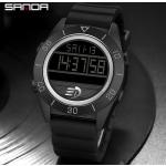 Pánské Doplňky pro hodinky Nepromokavé v černé barvě multifunkční vhodné na Sport s digitálním displejem s voděodolností 3 Bar 