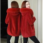 Dámské Zimní bundy s kapucí v elegantním stylu z koženky ve velikosti 10 XL dlouhé plus size 