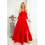 Numoco Dámské společenské šaty Amber červená L