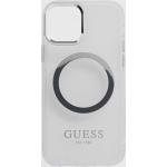 Dámské iPhone 12 kryty Guess ve stříbrné barvě z plastu 