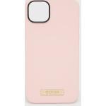 Dámské iPhone 14 Plus kryty Guess v růžové barvě ze silikonu ve slevě 