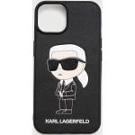 Dámské iPhone 14 kryty Karl Lagerfeld v černé barvě z polyuretanu 