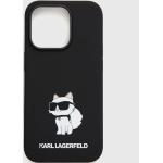 Dámské iPhone 14 Pro kryty Karl Lagerfeld v černé barvě z plastu ve slevě 