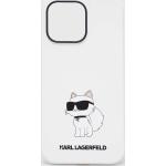 Dámské iPhone 14 Pro kryty Karl Lagerfeld v bílé barvě z plastu ve slevě 