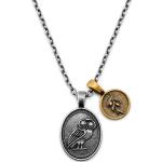 Obelius | Vintage náhrdelník Athénina sova stříbrné barvy