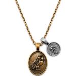 Obelius | Vintage náhrdelník Athénina sova zlaté barvy