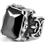 Pánské Prsteny se zirkonem SteelCZ vícebarevné z nerezové oceli zirkonové matné 