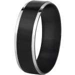 Snubní prsteny Troli v černé barvě z ocele ve velikosti 51 