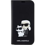 iPhone 13 kryty Karl Lagerfeld v černé barvě z polyuretanu odolné proti poškrábání 