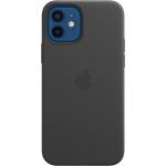 Ochranný kryt pro iPhone 12 / 12 Pro - Apple, Leather Case with MagSafe Black mhkg3zm/a